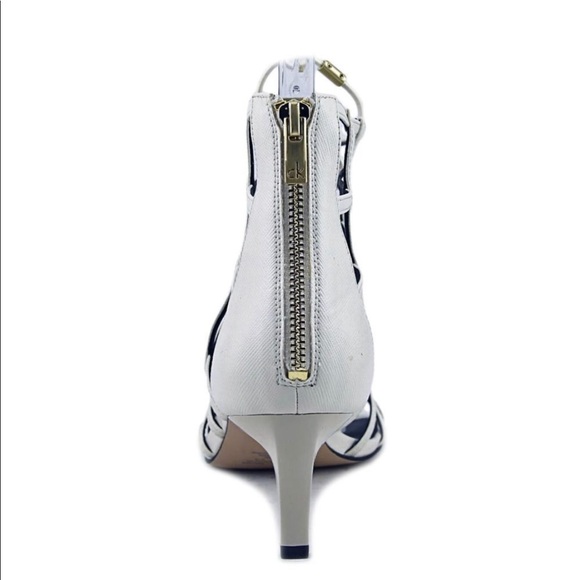 NWTCalvin Klein Neah Mini Saffiano White Pumps - Picture 2 of 6